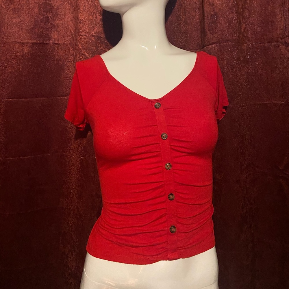 Button Down Crop Top